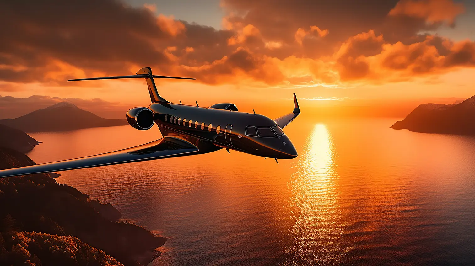Private jet travel payment example